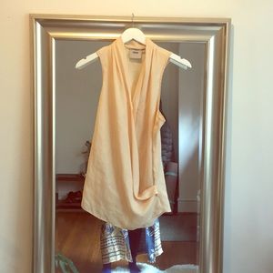 ASOS | Sleeveless Cream Drapey Blouse - Size 6